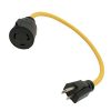 Appliance Extension Cords * | Parkworld 2 Ft. 12/3 3-Wire 15 Amp 125-Volt Nema 5-15P To L5-30R Adapter Cord