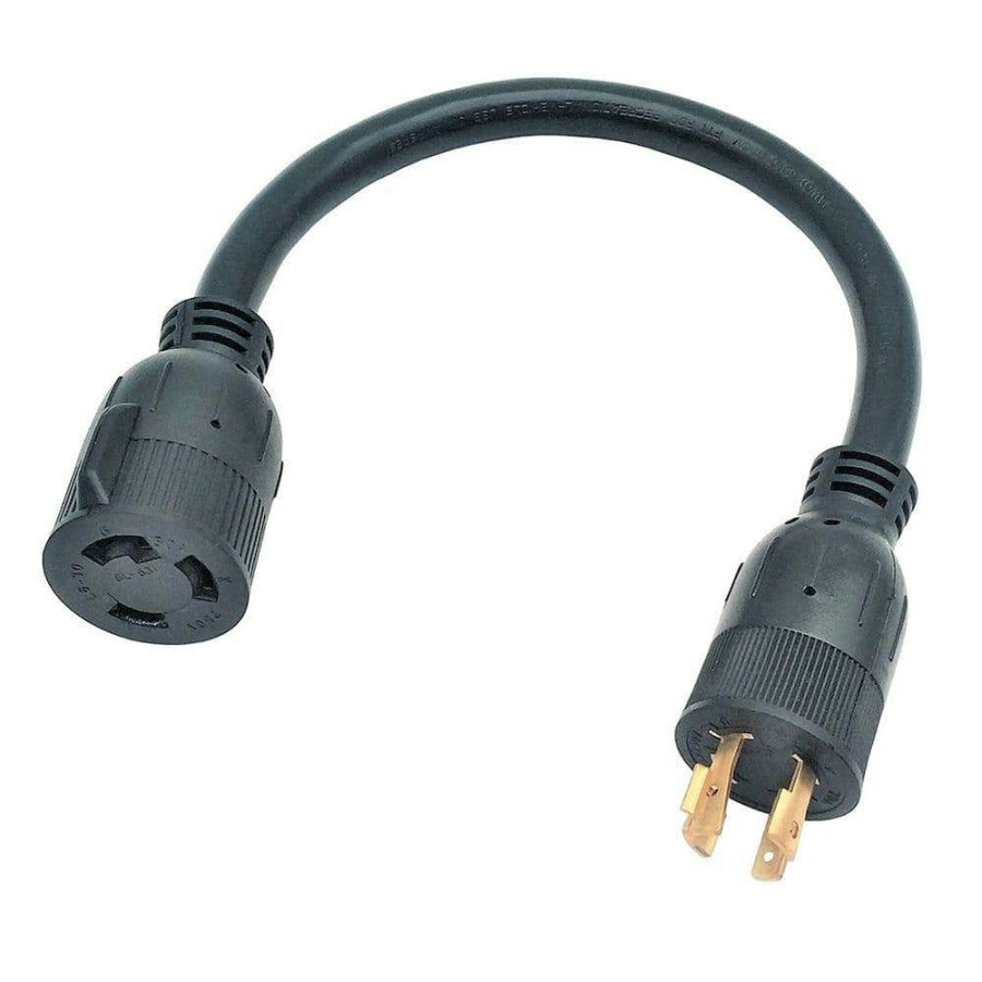 Appliance Extension Cords * | Parkworld 1.5 Ft. 10/3 3-Wire 20 Amp 125/250-Volt 4-Prong Locking Nema L14-20P To 30 Amp 3-Prong L6-30R Receptacle Adapter Cord