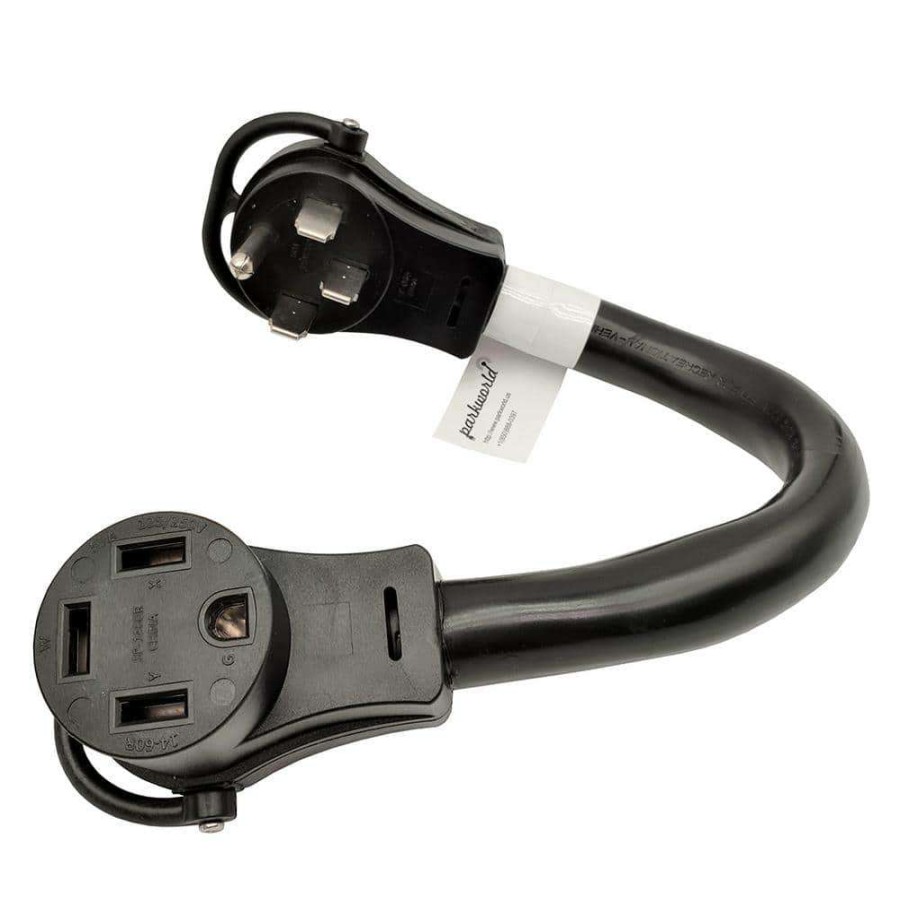 Rv & Marine Cords * | Parkworld 1.5 Ft. Stw 6/3 Plus 8/1 4-Wire Rv/Generator 50 Amp 125/250V 4-Prong Nema 14-50P Plug To 14-60R Receptacle Adapter Cord