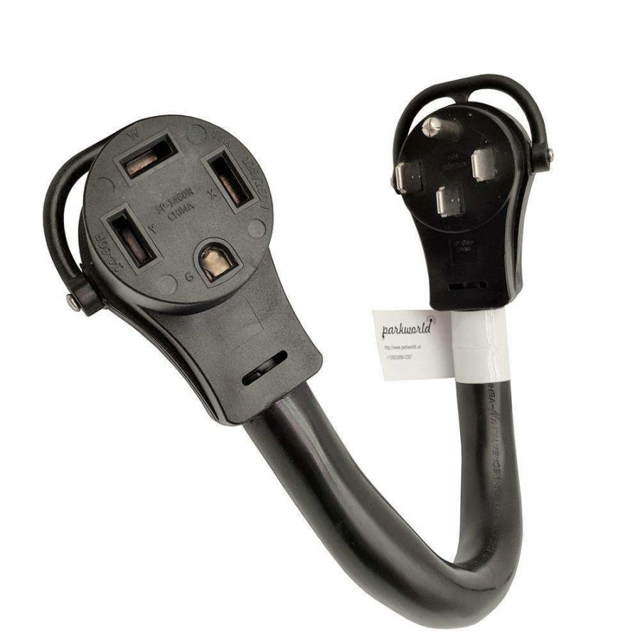 Rv & Marine Cords * | Parkworld 1.5 Ft. Stw 6/3 Plus 8/1 4-Wire Rv/Generator 50 Amp 125/250V 4-Prong Nema 14-50P Plug To 14-60R Receptacle Adapter Cord