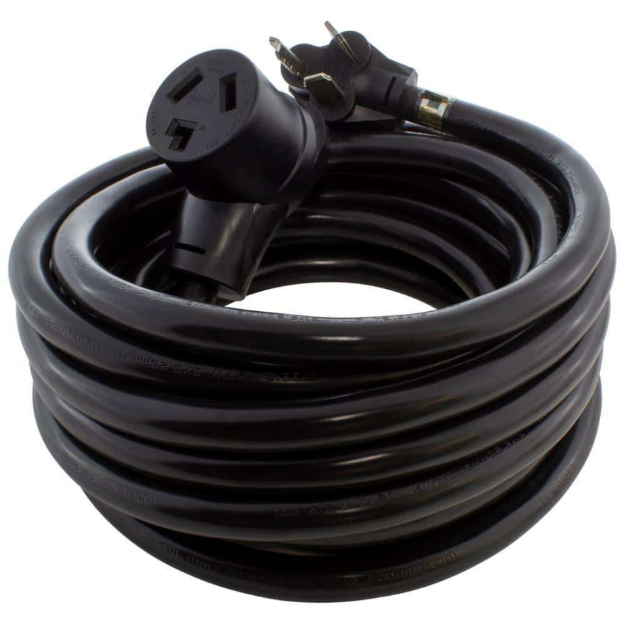 General Purpose Cords * | Ac Works 25 Ft. Stw 10/3 30 Amp 3-Prong Dryer Heavy Duty Thick Extension Cord