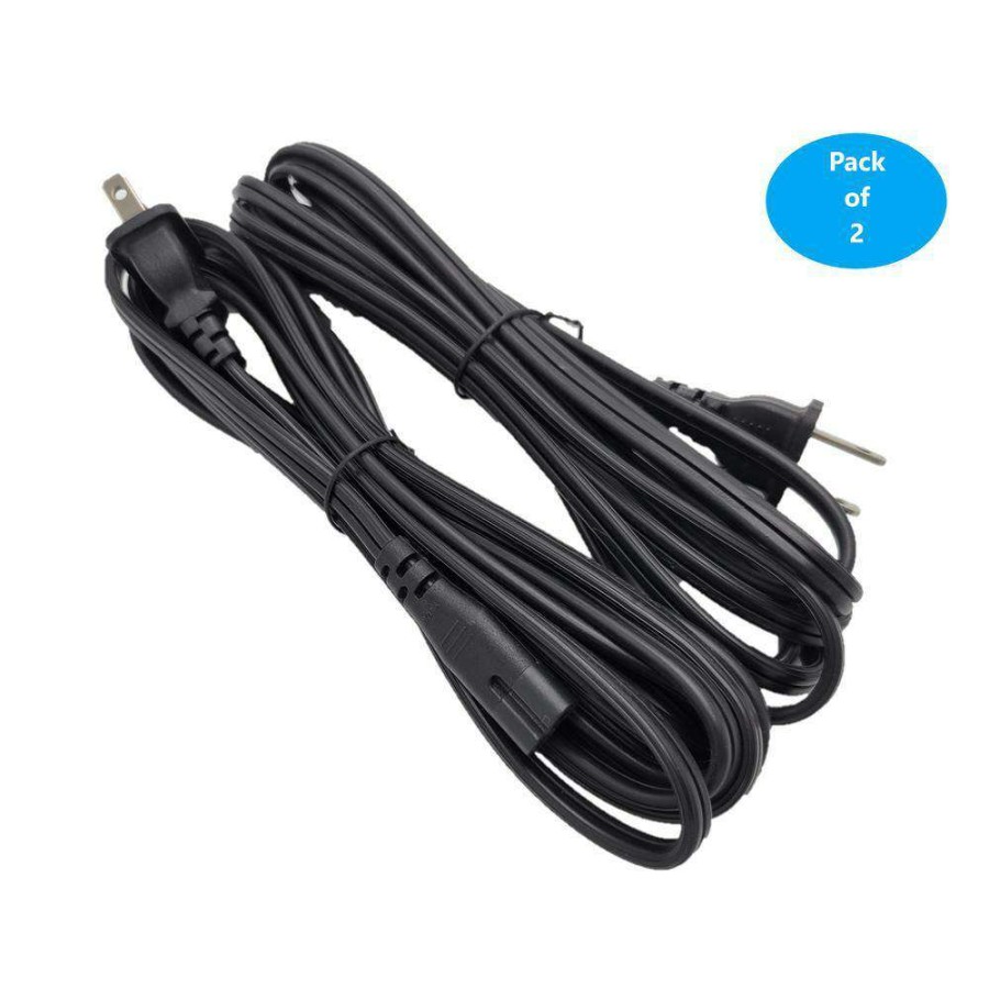 Appliance Extension Cords * | Micro Connectors, Inc 10 Ft. 18Awg 2-Prong Notebook Ac Power Cord (Nema 1-15P To C7) (2-Pack)