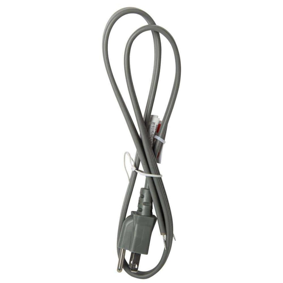 Appliance Extension Cords * | Bergen Industries 3 Ft. 16/3-Gauge 3-Wire Power Supply Cord Garbage Disposal Straight Plug In Gray