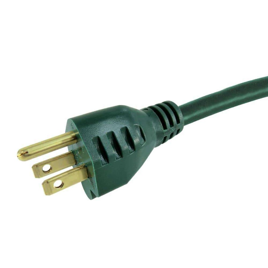 General Purpose Cords * | Hdx 40 Ft. 16/3 Multi-Directional Outdoor Extension Cord, Green