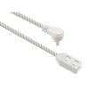 General Purpose Cords * | Hdx 10 Ft. 16-Gauge/2 White Braided Extension Cord