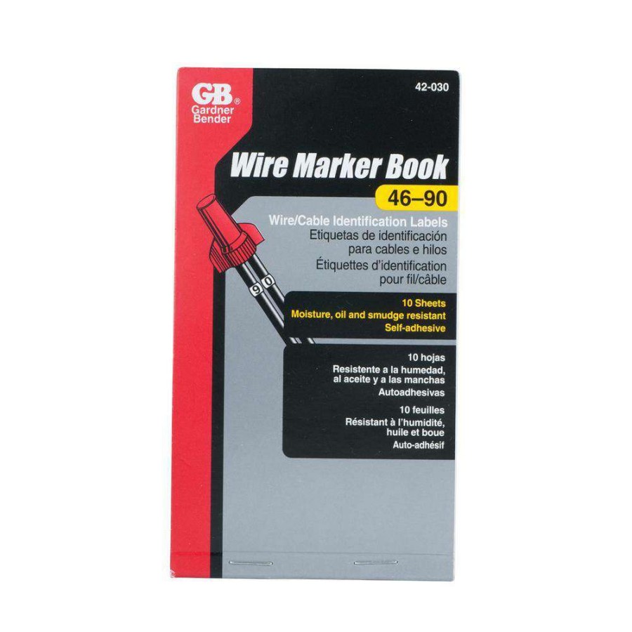 Extension Cord Accessories * | Gardner Bender Wire Marker Booklet, Numbers 46-90