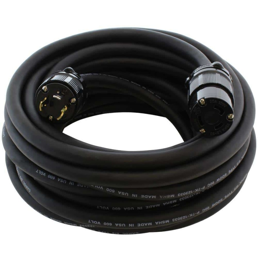 Generator Parts * | Ac Works 25 Ft. Soow 8-Gauge Nema L5-30 125-Volt 30 Amp Super-Duty Outdoor Rubber Extension Cord