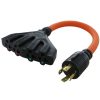 Generator Parts * | Ac Works 1.5 Ft. L14-30P Generator 4-Prong 30 Amp Plug To (4) Nema 5-15/20R 20 Amp Household Female Connectors Adapter Cord