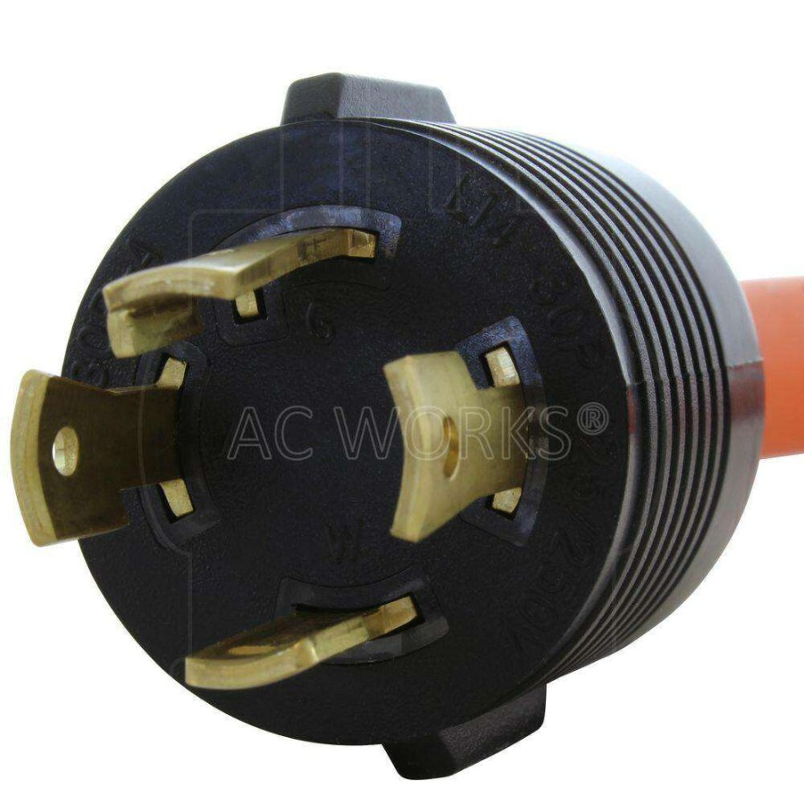 Generator Parts * | Ac Works 1.5 Ft. L14-30P Generator 4-Prong 30 Amp Plug To (4) Nema 5-15/20R 20 Amp Household Female Connectors Adapter Cord