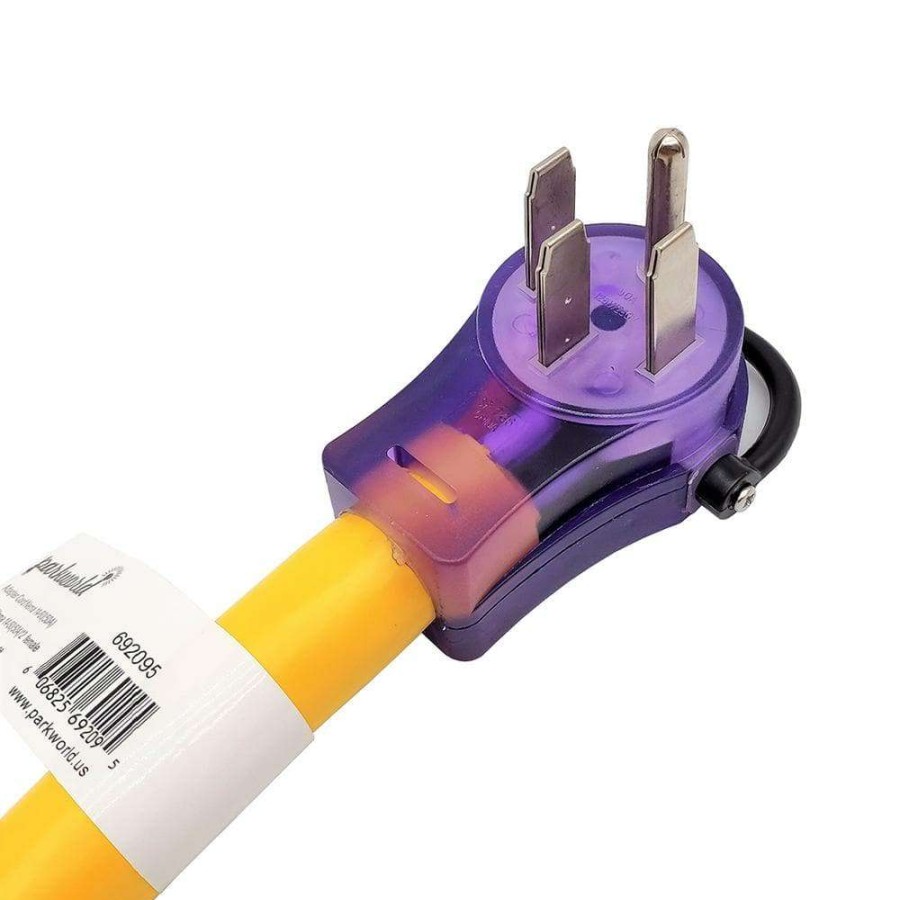 Rv & Marine Cords * | Parkworld 3 Ft. Stw 6/4 4-Wire Rv 50 Amp Y Adapter Cord Nema 14-50P Plug To Two 14-50R Female Receptacle Yellow