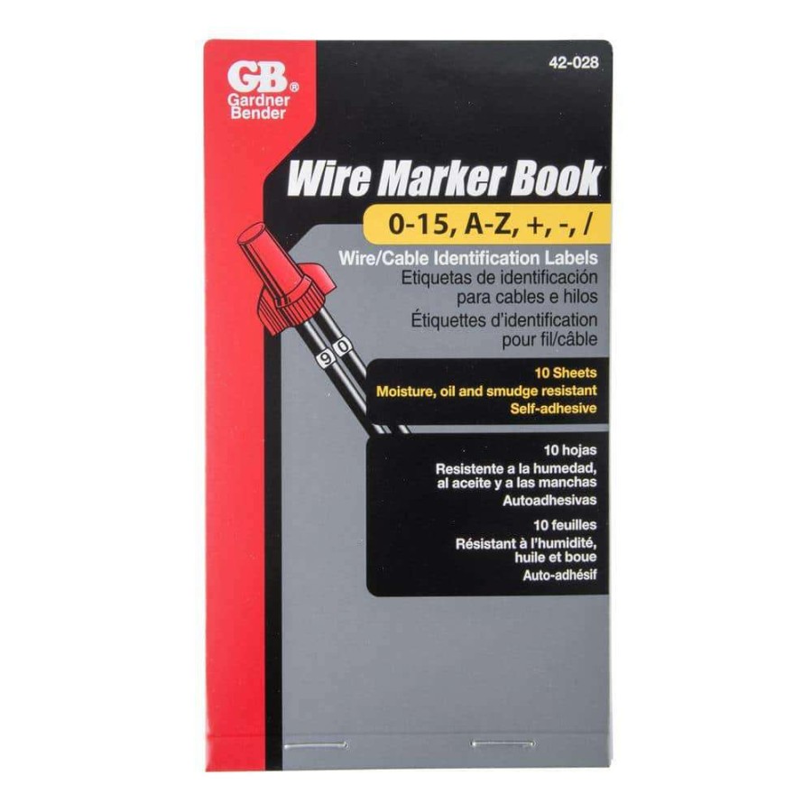 Extension Cord Accessories * | Gardner Bender Wire Marker Booklet A-Z, 0-15, Symbols