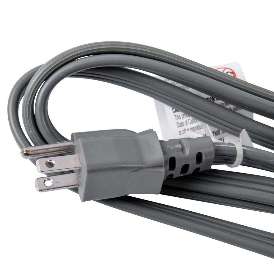 Appliance Extension Cords * | Bergen Industries 6 Ft. 3-Wire Garbage Disposal Replacement Power Cord Straight Plug Gray