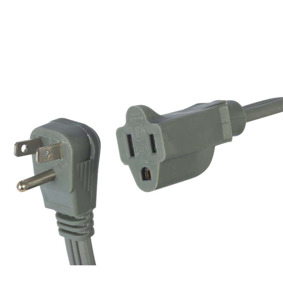 Appliance Extension Cords * | Bergen Industries 6 Ft. 14/3 Spt-3 Wire Air Conditioner/Major Appliance Extension Cord With Right U-Ground Plug, Gray