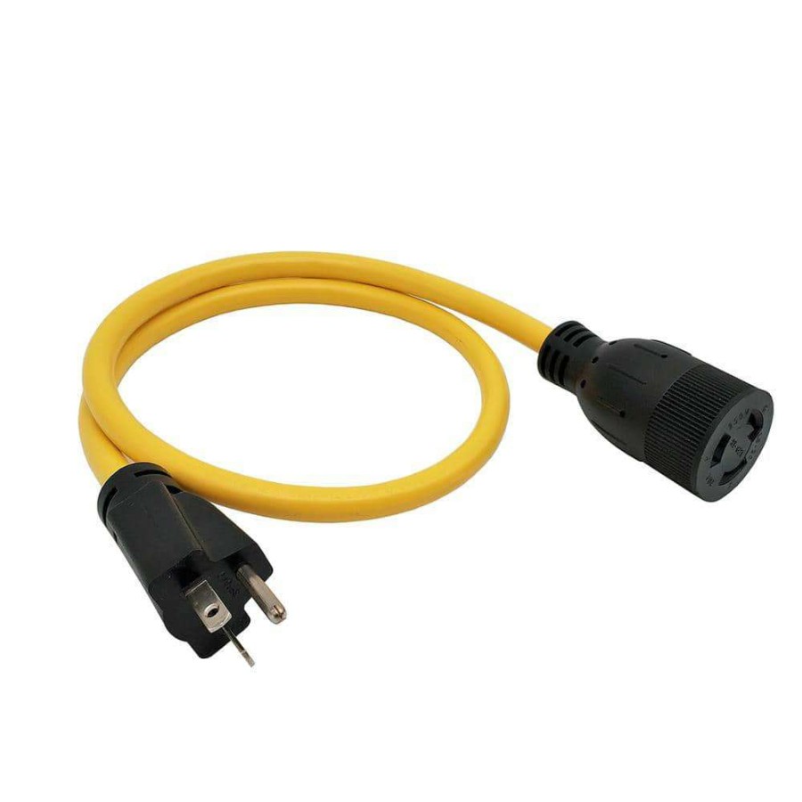 Appliance Extension Cords * | Parkworld 3 Ft. 12/3 3-Wire 20 Amp 250-Volt 3-Prong Nema 6-20P To 3-Prong Locking L6-20R Receptacle Hvac Adapter Cord