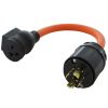 Extension Cord Accessories * | Ac Works 1.5 Ft. 20-Amp 3-Phase 250-Volt L15-20P Locking Plug To 6-15/20 Outlet With 20 Amp Breaker