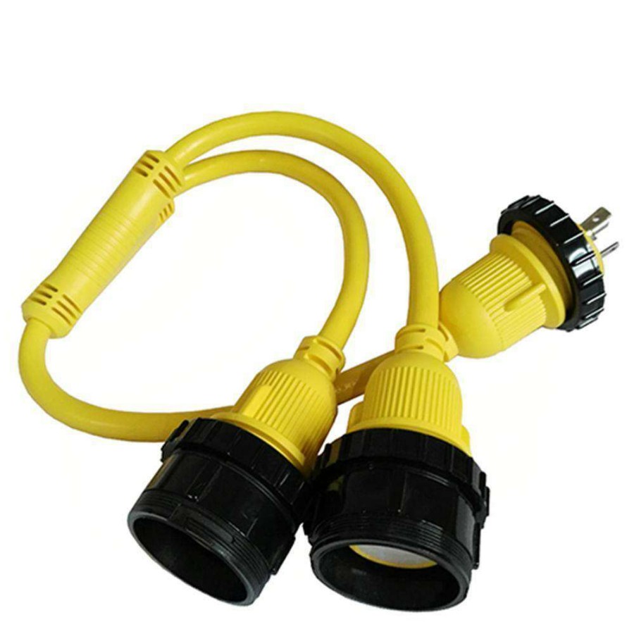 Rv & Marine Cords * | Parkworld 3 Ft. 10/3 Rv And Marine Boat Shore Power 30 Amp 125-Volt Y Adapter Cord Nema L5-30P To (2) L5-30R Receptacle