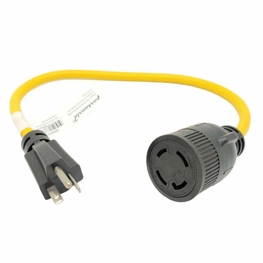 Appliance Extension Cords * | Parkworld 2 Ft. 12/3 3-Wire 20 Amp 125-Volt Nema 5-20P To L14-30R Generator Adapter Cord