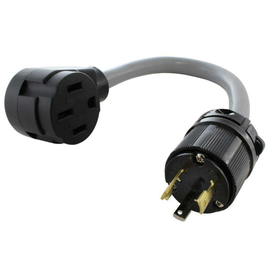 Extension Cord Accessories * | Ac Works 1.5 Ft. Ev Adapter 30 Amp 125-Volt L5-30P Plug To 50 Amp Ev Adapter Cord For Tesla