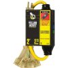 Gfci Plugs * | Yellow Jacket 2 Ft. 12/3 Sjtw In-Line Gfci Heavy-Duty Cord With Multi-Outlet (3) Power Light Block