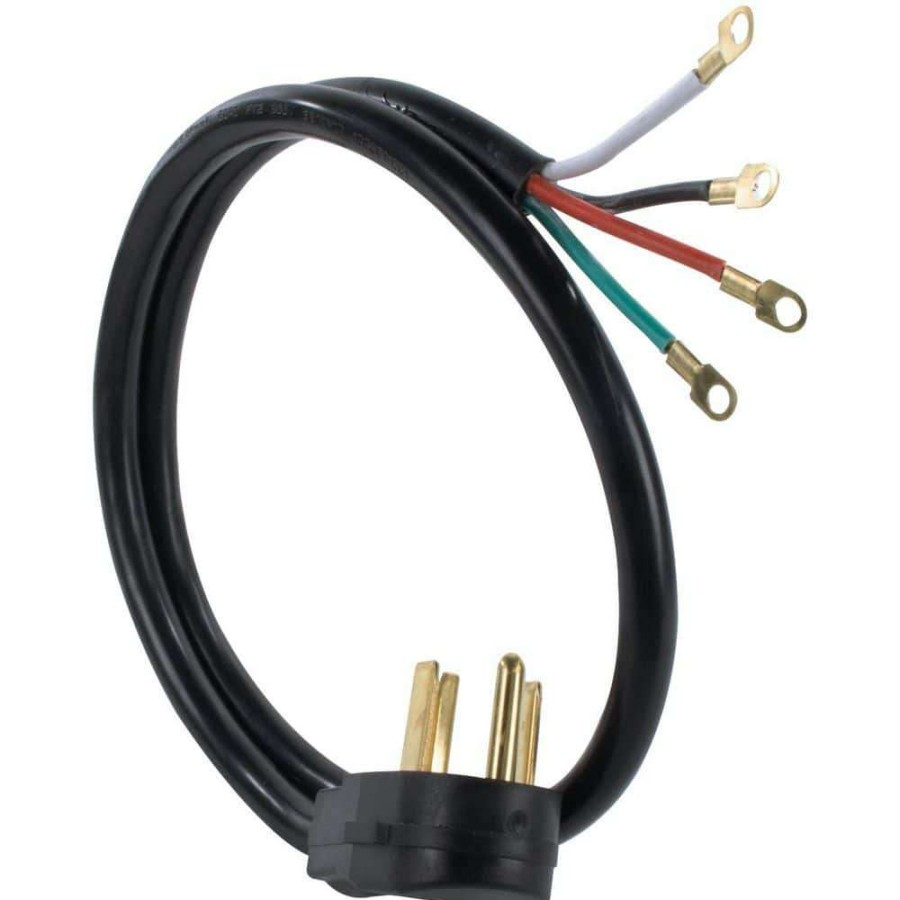 Appliance Extension Cords * | Certified Appliance Accessories 5 Ft. 10/4 4-Wire Closed-Eyelet 30-Amp Dryer Cord