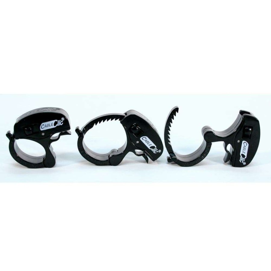 Extension Cord Accessories * | Unbranded Mini Cable Clic Black