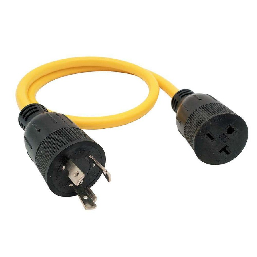 Appliance Extension Cords * | Parkworld 3 Ft. 12/3 3-Wire 20 Amp 250-Volt 3-Prong Locking Plug Nema L6-20P To 6-20R(T-Blade 6-15R) Receptacle Adapter Cord