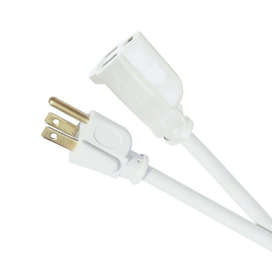 General Purpose Cords * | Hdx 15 Ft. 16/3 Indoor/Outdoor Extension Cord, White