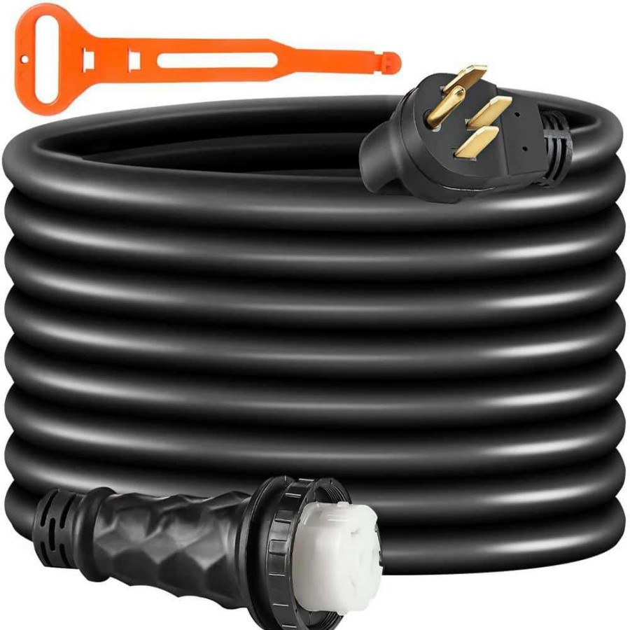 General Purpose Cords * | Vevor Rv Shore Power Extension Cord 50 Ft. 50 Amp Heavy-Duty Twist Lock Cord 50 Amp Rv Replacement Cord Ul Approved