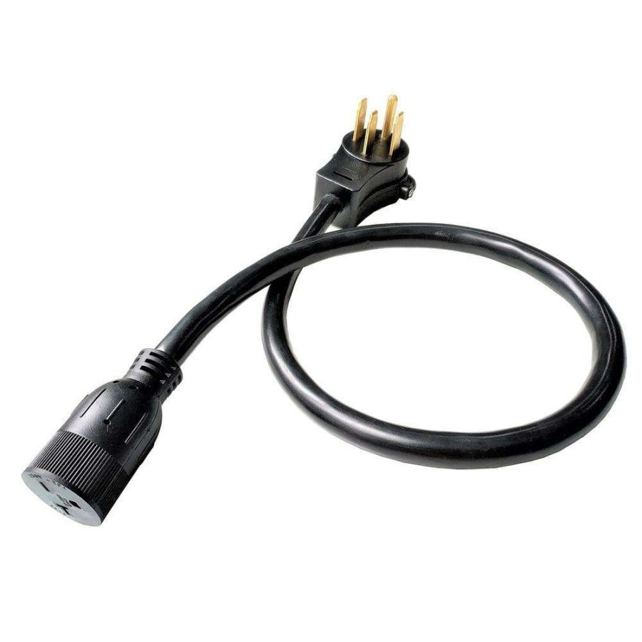 Appliance Extension Cords * | Parkworld 3 Ft. 10/3 3-Wire 50 Amp Rv/Generator 4-Prong Plug Nema 14-50P To 20 Amp 3-Prong 6-20R(T-Blade 6-15R) Adapter Cord