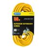 General Purpose Cords * | Bergen Industries 50 Ft. 12/3 Sjtw 15 Amp/125-Volt Outdoor Single Receptacle Extension Cord, Yellow