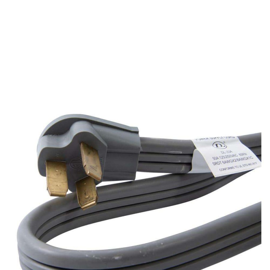 Appliance Extension Cords * | Bergen Industries 4 Ft. 3-Wire Oven Range Replacement Power Cord Gray