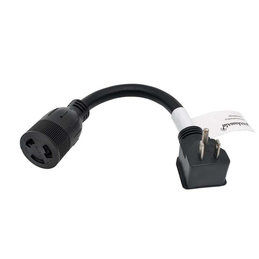 Appliance Extension Cords * | Parkworld 1 Ft. 10/3 Household 15 Amp 125-Volt Right Angel Nema 5-15P Plug To 20 Amp Locking L6-20R Adapter Cord (Only 125-Volt)