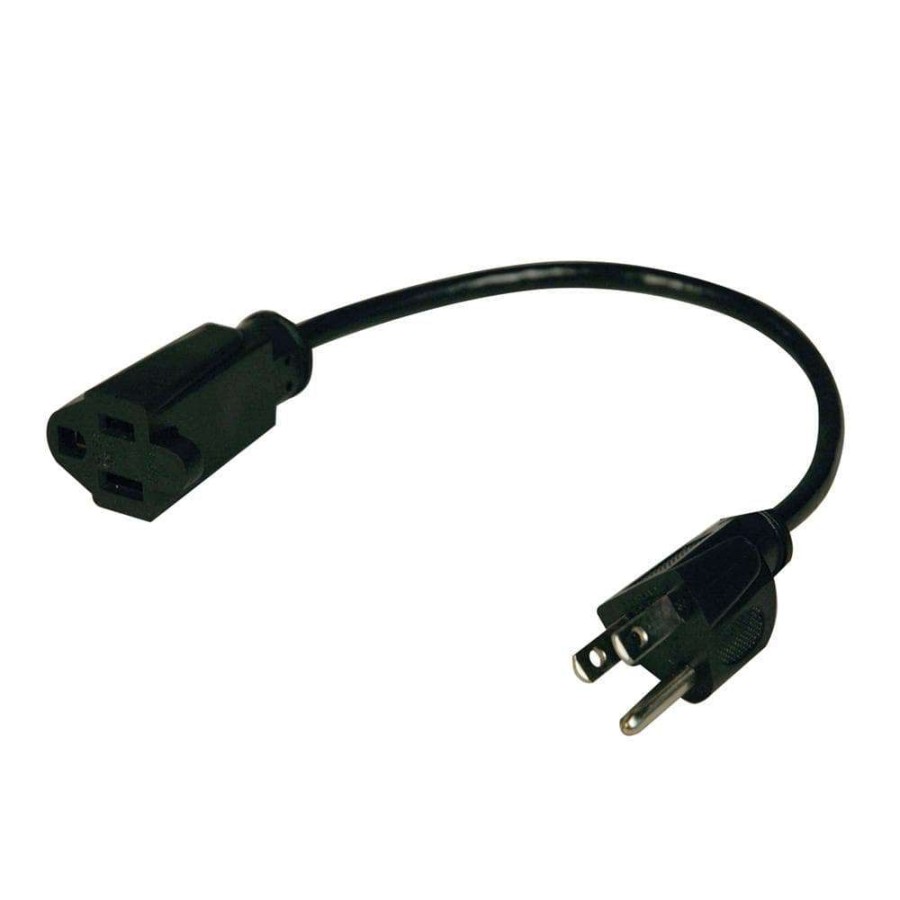 General Purpose Cords * | Tripp Lite 1 Ft. 18/3 Standard Power Extension Cord