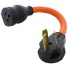 Extension Cord Accessories * | Ac Works 1 Ft. 50 Amp 3-Prong Welder/ Range/ Dryer Plug To 6-15/20 Outlet With 20 Amp Breaker