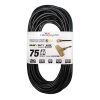 General Purpose Cords * | Lifesupplyusa 75 Ft. 12/3 Sjtw 3-Outlet 15 Amp 125-Volt 1875-Watt Indoor/Outdoor Black Heavy-Duty Tri-Source Extension Cord (5-Pack)