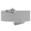 General Purpose Cords * | Ge 25 Ft. 16/3 3-Outlet Office Extension Cord With Low-Profile Flat Plug, Gray