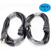 Appliance Extension Cords * | Micro Connectors, Inc 15 Feet Universal Ac Power Cord Ul Approved Nema 5-15P To C13 Black/ 2-Pack