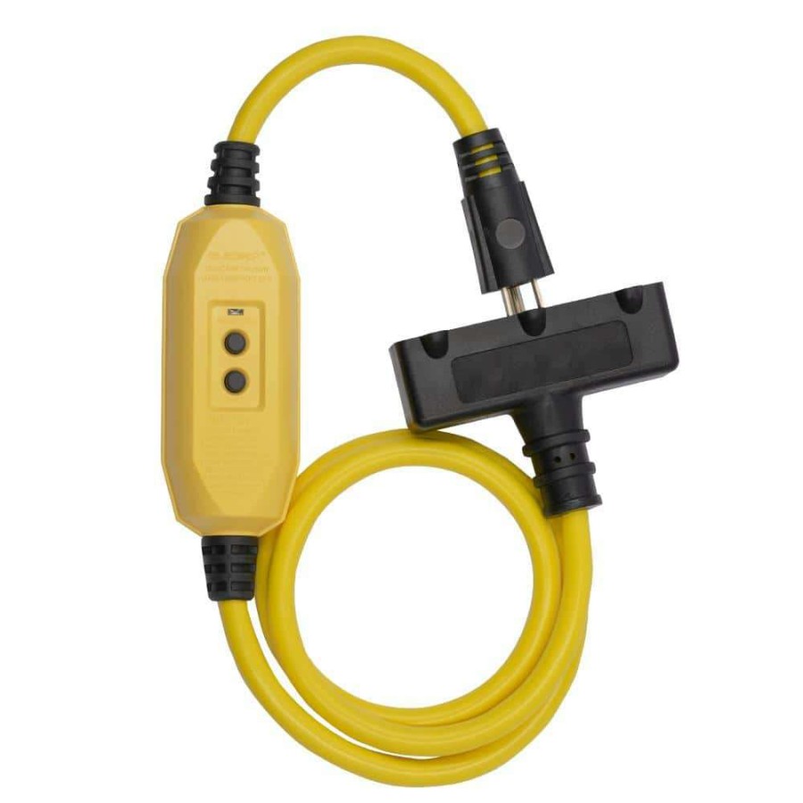 Gfci Plugs * | Elegrp 2 Ft. 15 Amp In-Line Self-Test Manual Reset Portable Gfci Plug With 3-Outlet Cord, Yellow