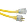 General Purpose Cords * | Woods 100 Ft. 10/3 Sjtw Extra Heavy-Duty 15-Amp General Purpose High Visibility Extension Cord With Lighted End, Yellow