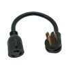 Appliance Extension Cords * | Parkworld 1.5 Ft. 10/3 3-Wire 50 Amp Range/Oven 3-Prong Nema 10-50P Plug To 30 Amp Locking L6-30R Adapter Cord(10-50P To L6-30R)