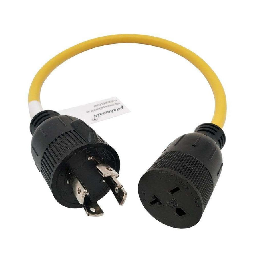 Appliance Extension Cords * | Parkworld 2 Ft. 12/3 3-Wire 20 Amp 250-Volt Nema L14-30P To 6-20R(T-Blade 6-15R) Adapter Cord