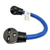 Appliance Extension Cords * | Parkworld 1.5 Ft. 8/3 3-Wire 50 Amp 3-Prong Old Dryer/Range Plug Nema 10-50P To 6-30R Outlet (10-50P To 6-30R Adapter Cord)