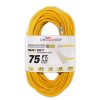 General Purpose Cords * | Lifesupplyusa 75 Ft. 12/3 Wire Gauge Tri-Source Sjt Indoor Outdoor Vinyl Lighted Electric Extension Cord (1-Pack)