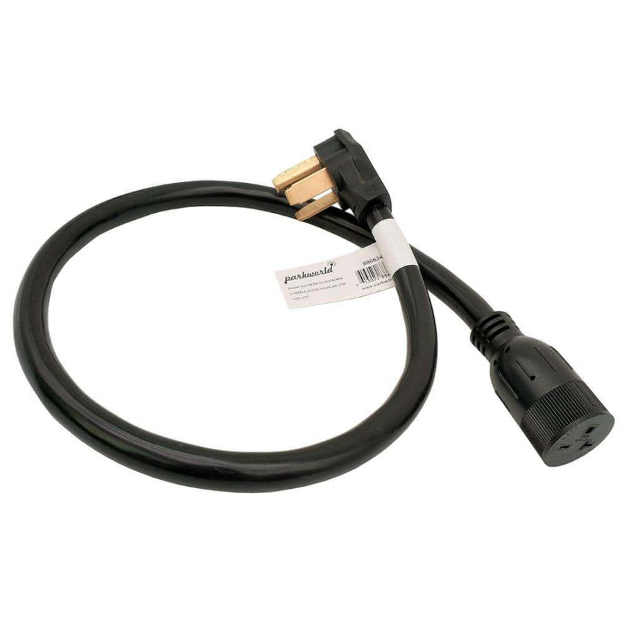 Appliance Extension Cords * | Parkworld 3 Ft. 10/3 3-Wire 20 Amp 250-Volt Nema 10-30P To 6-20R(T-Blade 6-15R) Dryer Adapter Cord