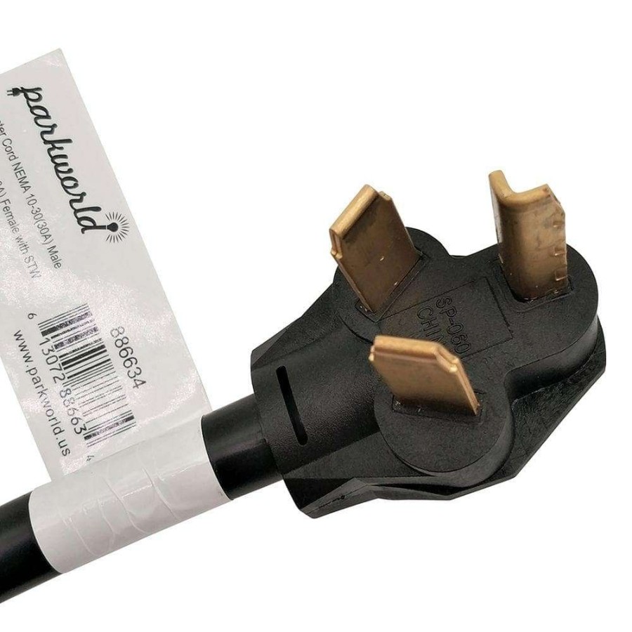 Appliance Extension Cords * | Parkworld 3 Ft. 10/3 3-Wire 20 Amp 250-Volt Nema 10-30P To 6-20R(T-Blade 6-15R) Dryer Adapter Cord