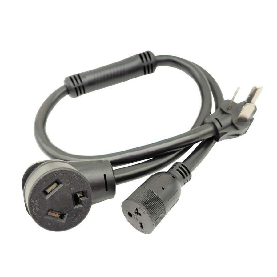 Appliance Extension Cords * | Parkworld 3 Ft. 10/3 3-Wire 30 Amp 125-Volt/250-Volt 3-Prong Dryer Nema 10-30P Plug To 10-30R And 6-20R Y Splitter Cord