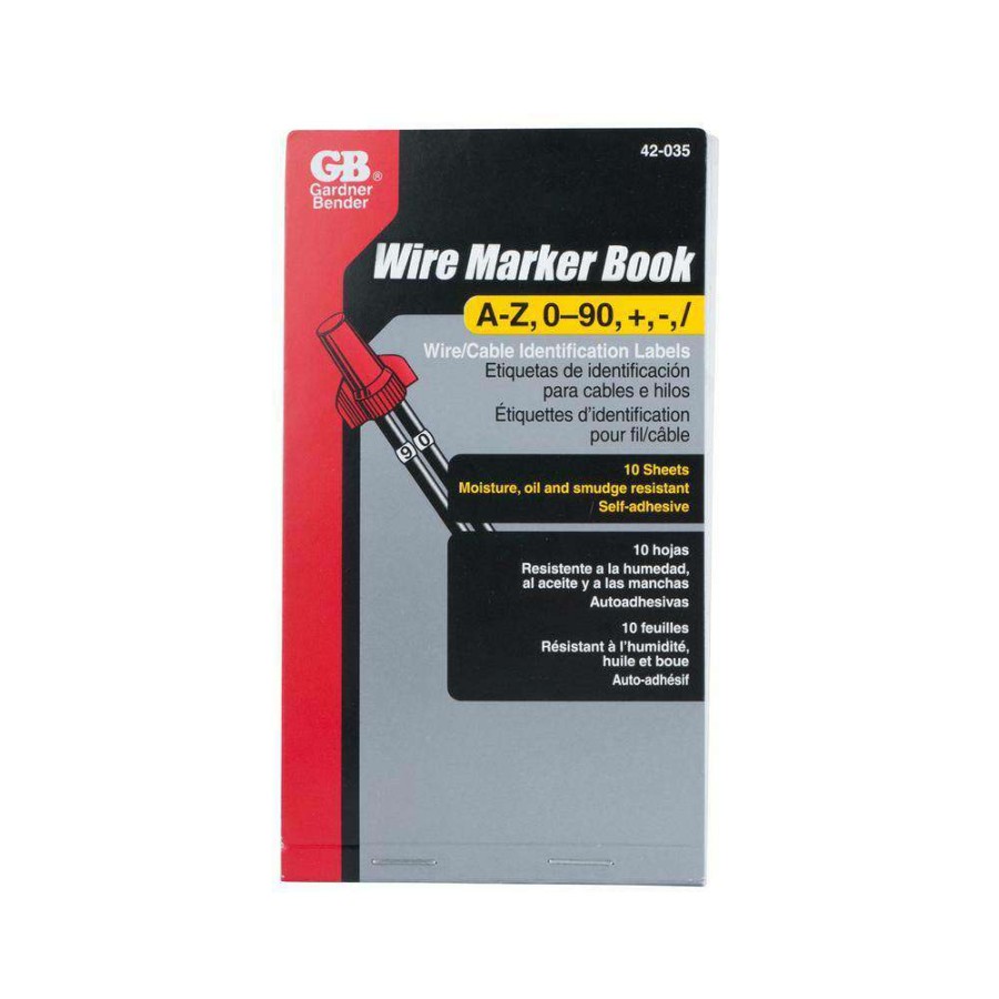 Extension Cord Accessories * | Gardner Bender Wire Marker Booklet A-Z, 1-90, Symbols