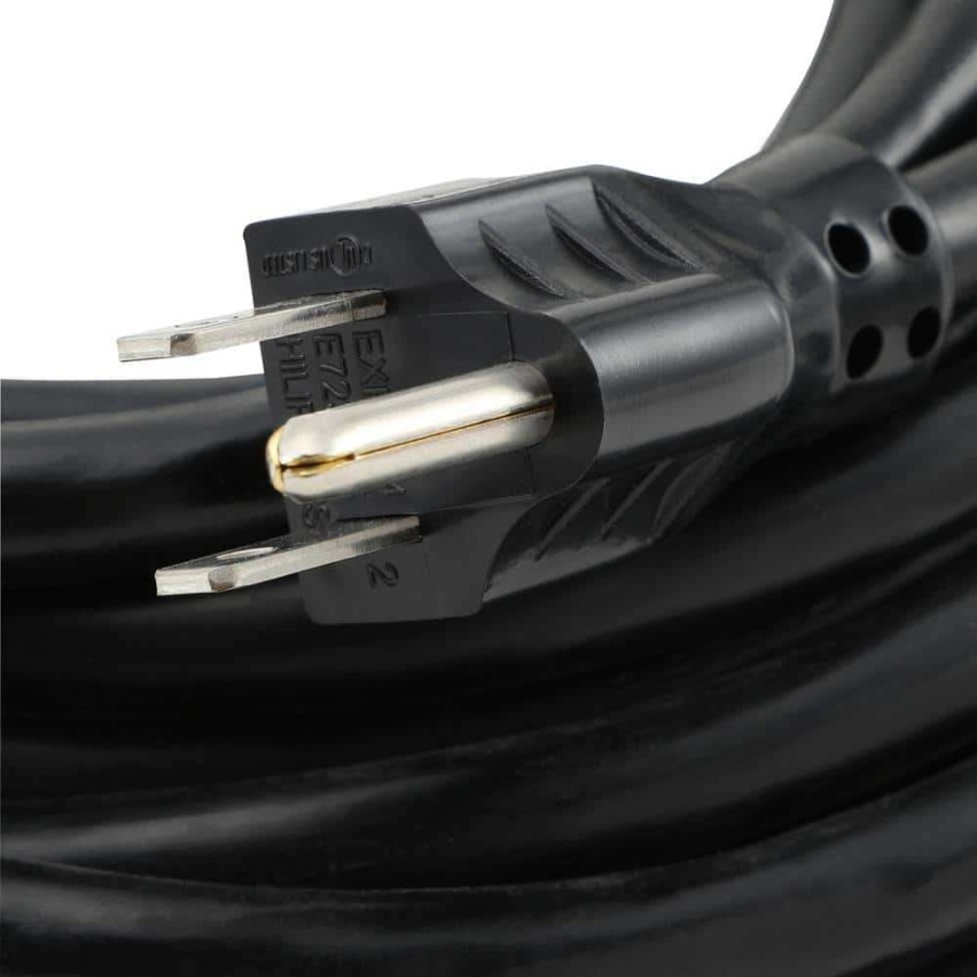 General Purpose Cords * | Husky 50 Ft. 14/3 Oil Resistant Indoor/Outdoor Extension Cord, Black