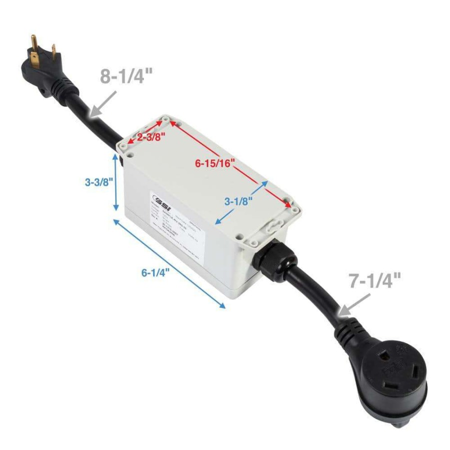 Rv & Marine Cords * | First Defense 1 Ft. 30 Amp Portable 3 Conductor Plug-In Rv Surge Protector