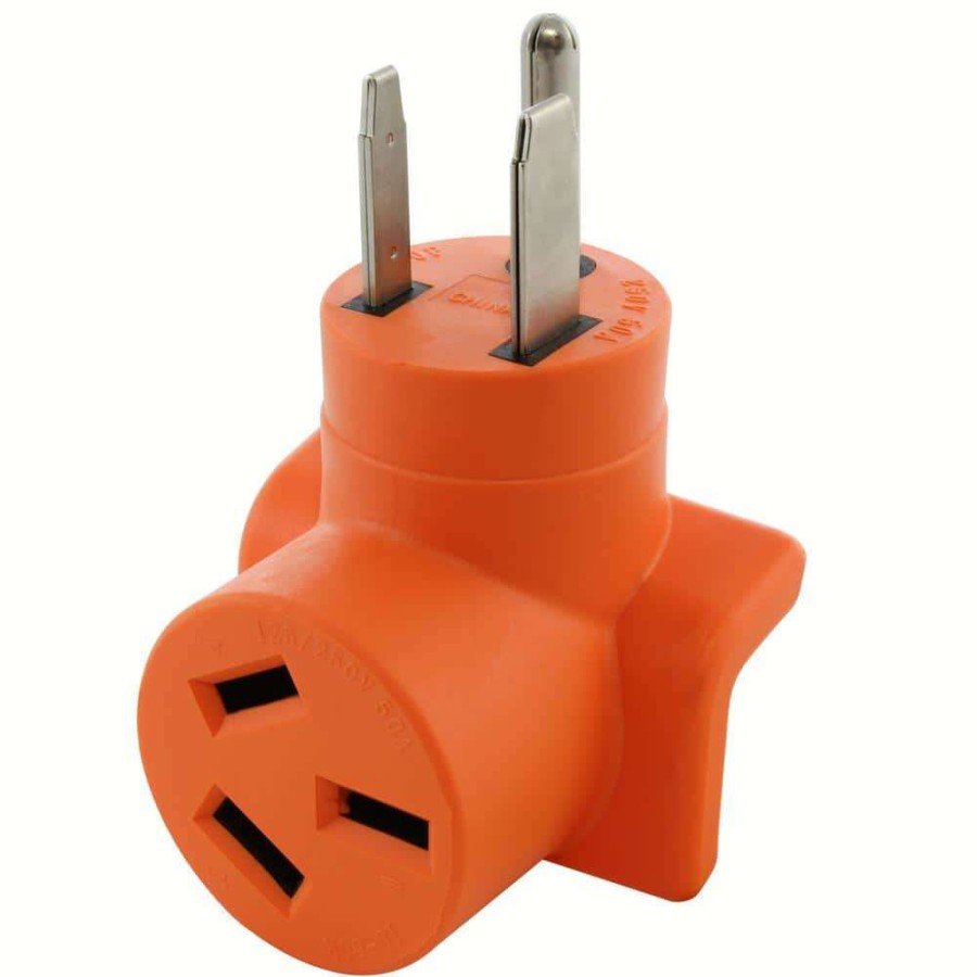 Extension Cord Accessories * | Ac Works 6-50P Welder Plug To 10-50R 3-Prong 50 Amp 125/250-Volt Older Dryer/Range Adapter